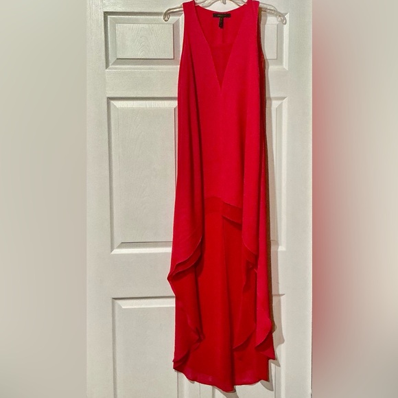 Gorgeous BCBGMaxAzria High-Low Dress in Vibrant Pink Raspberry - Picture 2 of 7